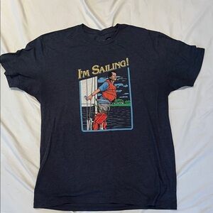 Men's Navy 'I'm Sailing!' Graphic Short Sleeve Tee